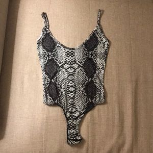 Snake print bodysuit